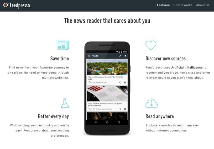 Feedpresso Personalised news in your local language