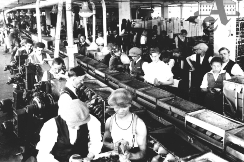 Baťa, výroba obuvi v roce 1933