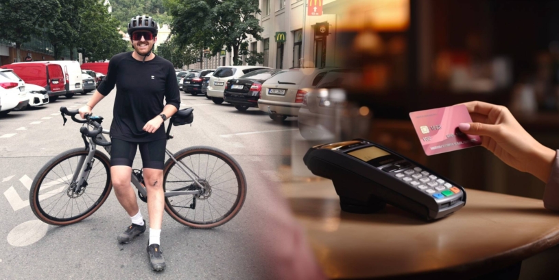 Stokilometrové dojíždění do práce na kole a objasnění, jak to tedy je s platbami kartou