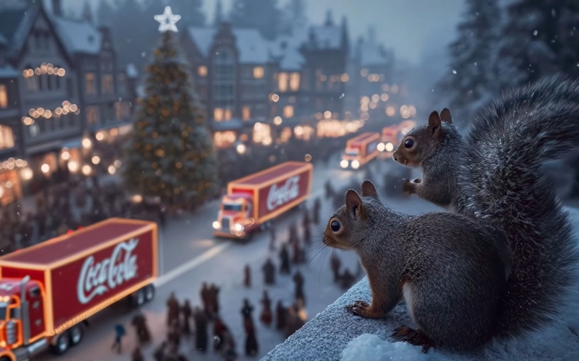 Vánoční kamiony Coca-Coly nahradila umělá inteligence. Loni se reklama moc nepovedla, je to letos lepší?