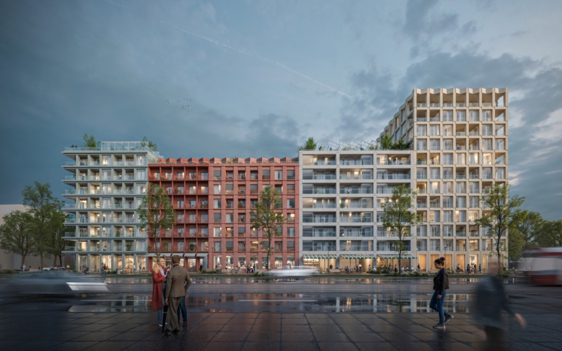 Jak bude vypadat nová čtvrť u nákladového nádraží Žižkov? Podívejte se na vítězné návrhy