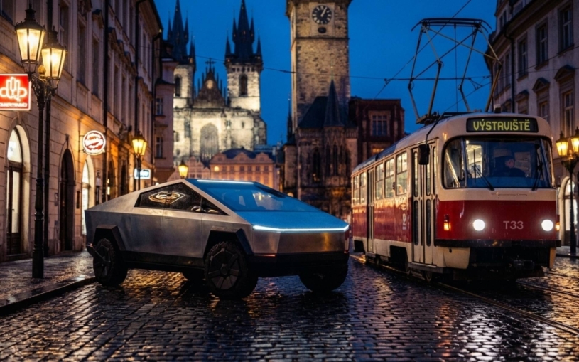 Cybertruck sám uhání Prahou a svět žasne. A muž, který je pro Čechy upravuje, říká: Řídí líp než lidé