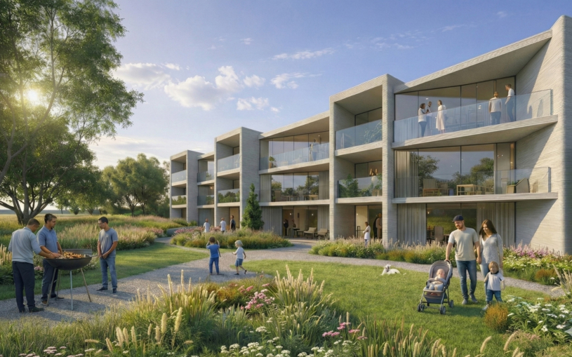 3D tiskem už jdou vytvořit i celé řadové domy. První takové vyrostou v Ostravě