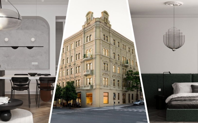 Fasáda zaujme, vnitřek tolik ne. Firma teď přeměňuje vinohradské historické skvosty na moderní bydlení