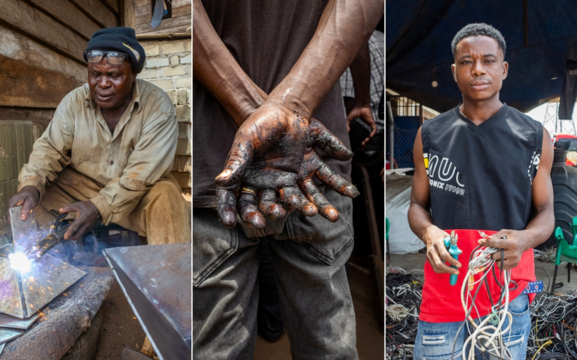 Dřív se tu elektroodpad pálil ve velkém, teď z něj vznikají nové věci. Byli jsme na obří africké skládce