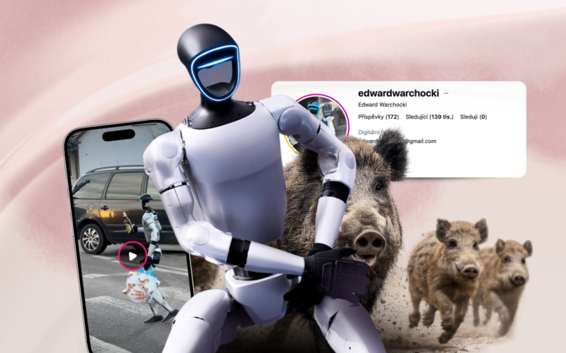 Běhá za divočáky a nosí hodinky s diamanty. Polský robot Eda ukazuje budoucnost influencerského byznysu