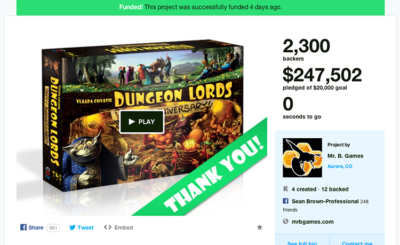 Dungeon Lords Anniversary Edition by Mr. B. Games — Kickstarter