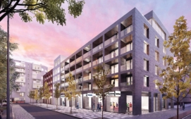 Parková čtvrť od Central Group na nákladovém nádraží Žižkov