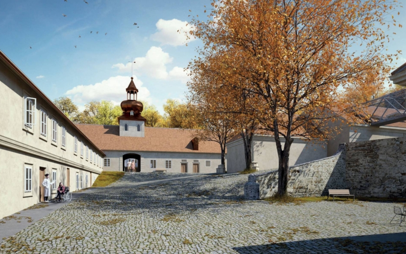 Vizualizace usedlosti Cibulka podle studia Petr Hájek Architekti