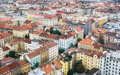 Old houses in Prague city