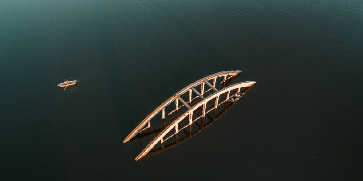 Zatopený most Všeboř