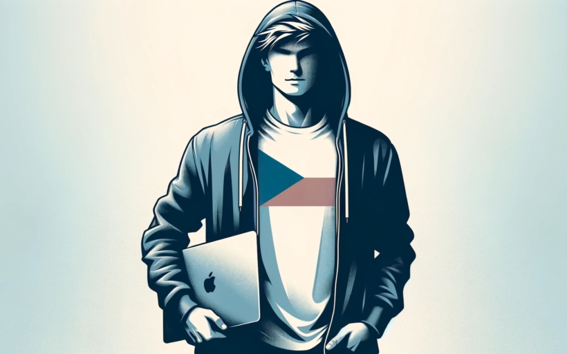 dalle-2024-01-31-15-41-12-create-a-highly-simplified-and-stylized-image-of-a-czech-startup-founder-the-image-should-feature-a-young-energetic-entrepreneur-wearing-a-classic-copy
