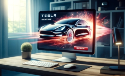 dalle-2024-06-18-13-37-56-a-dynamic-and-futuristic-scene-depicting-a-tesla-car-driving-out-from-a-computer-monitor-illustrating-the-simplicity-of-online-purchasing-the-monito-copy