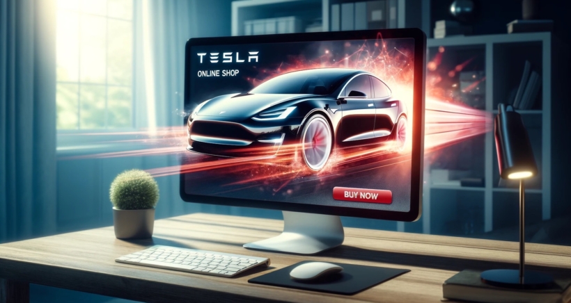 dalle-2024-06-18-13-37-56-a-dynamic-and-futuristic-scene-depicting-a-tesla-car-driving-out-from-a-computer-monitor-illustrating-the-simplicity-of-online-purchasing-the-monito-copy