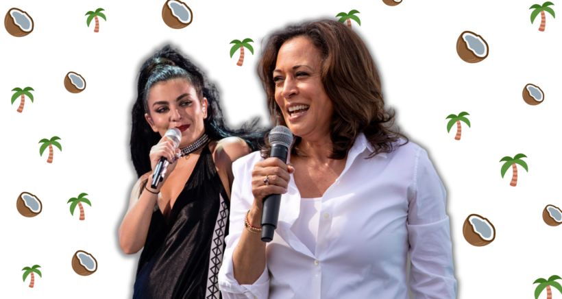 Kamala Harrisová a Charli XCX