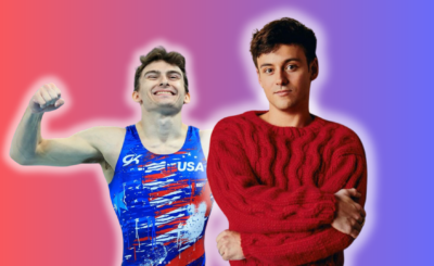 Americký reprezentant přezdívaný Pommel Horse Guy a britský skokan do vody Tom Daley