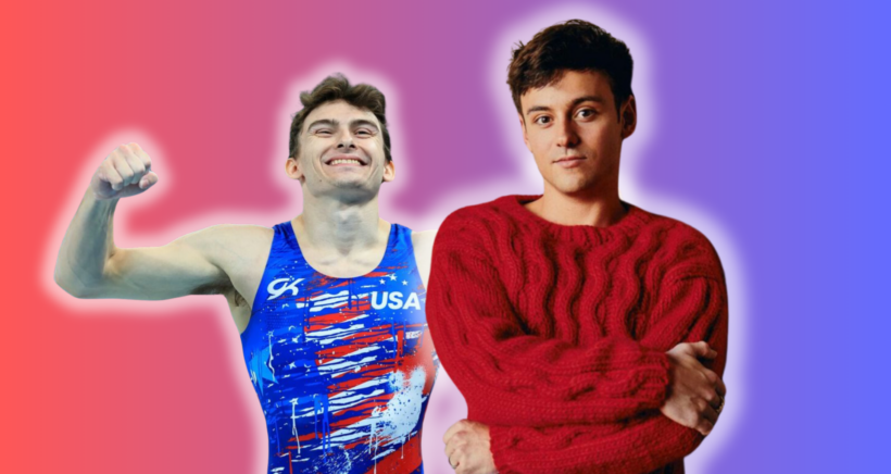 Americký reprezentant přezdívaný Pommel Horse Guy a britský skokan do vody Tom Daley