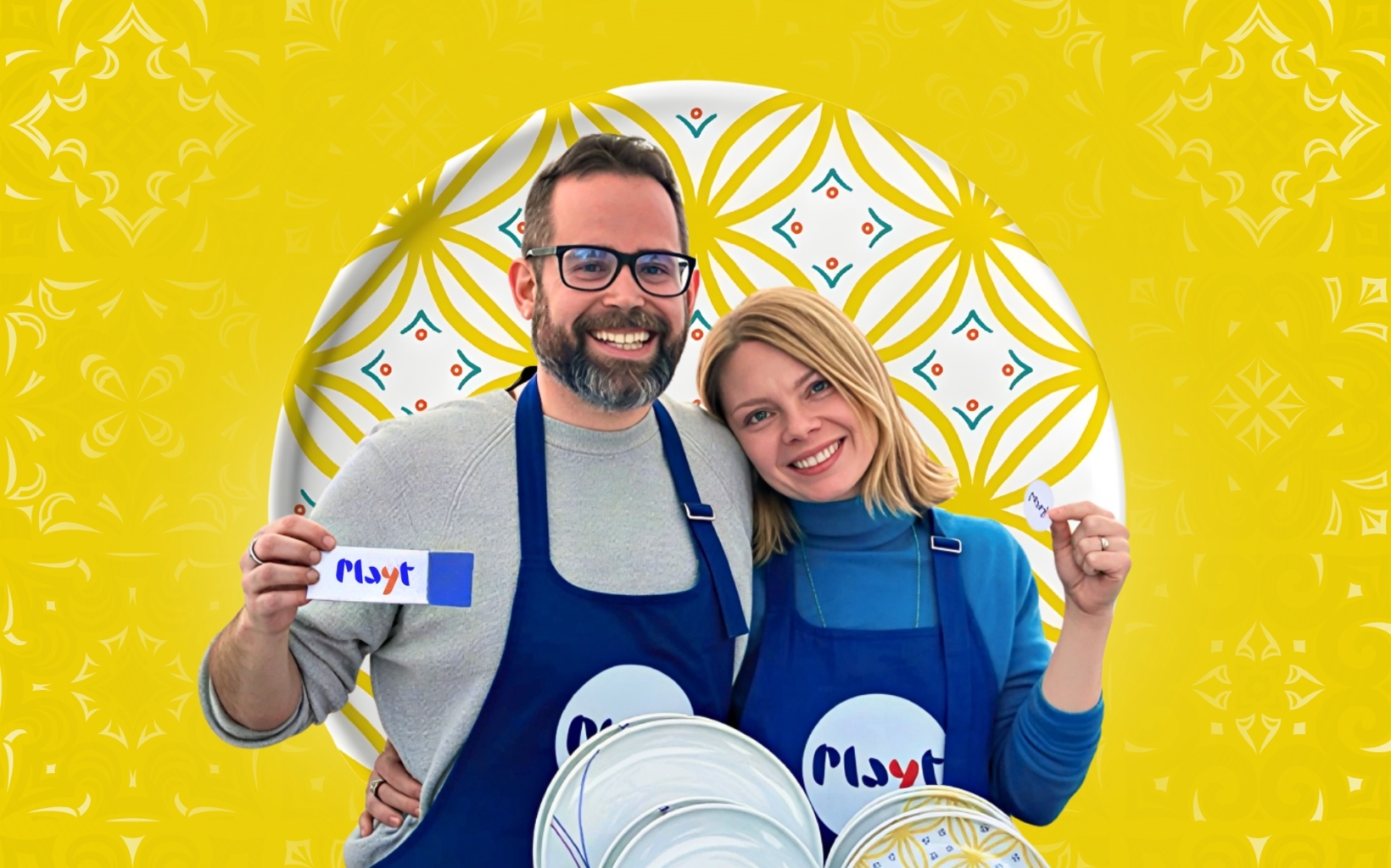 Lenka Jonáková a její partner s porcelánem PLAYT v článku CzechCrunch