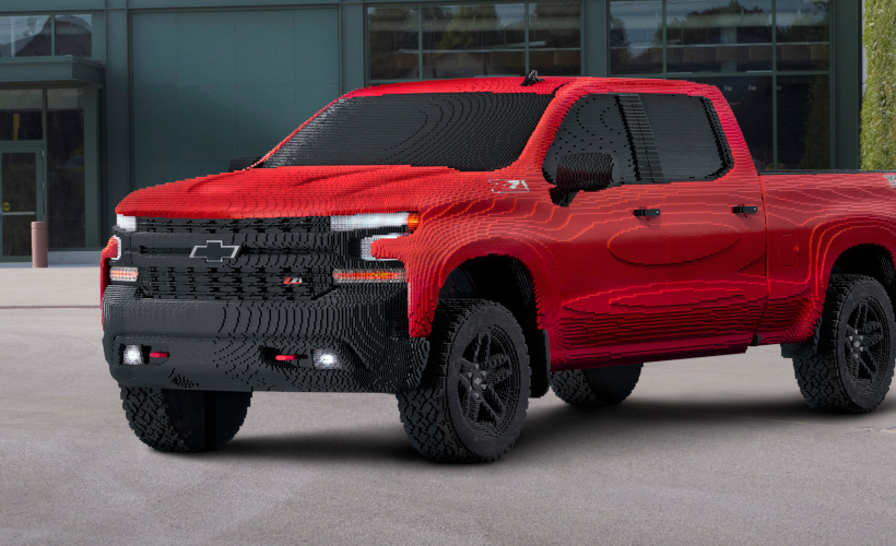 Chevrolet revealed the first-ever full-size LEGO® Silverado at